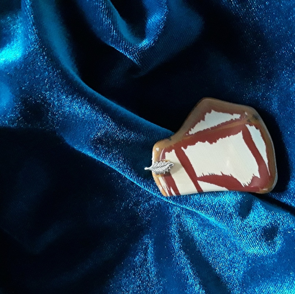 Vintage gemstone pendant Noreena Jasper
